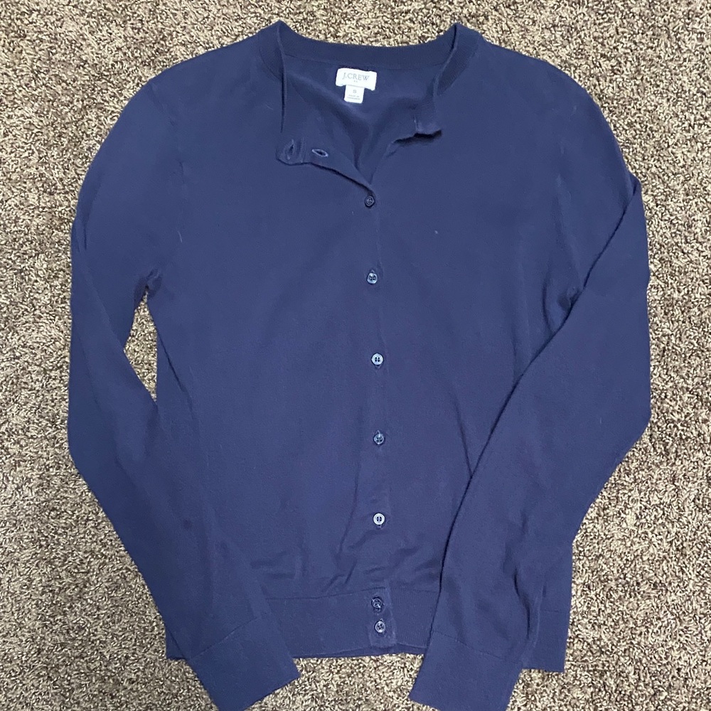 J. Crew Dark Blue Knit Sweater